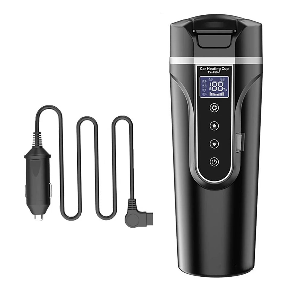 Smart Touch Car Heating Cup – Portable Electric Kettle 12V/24V