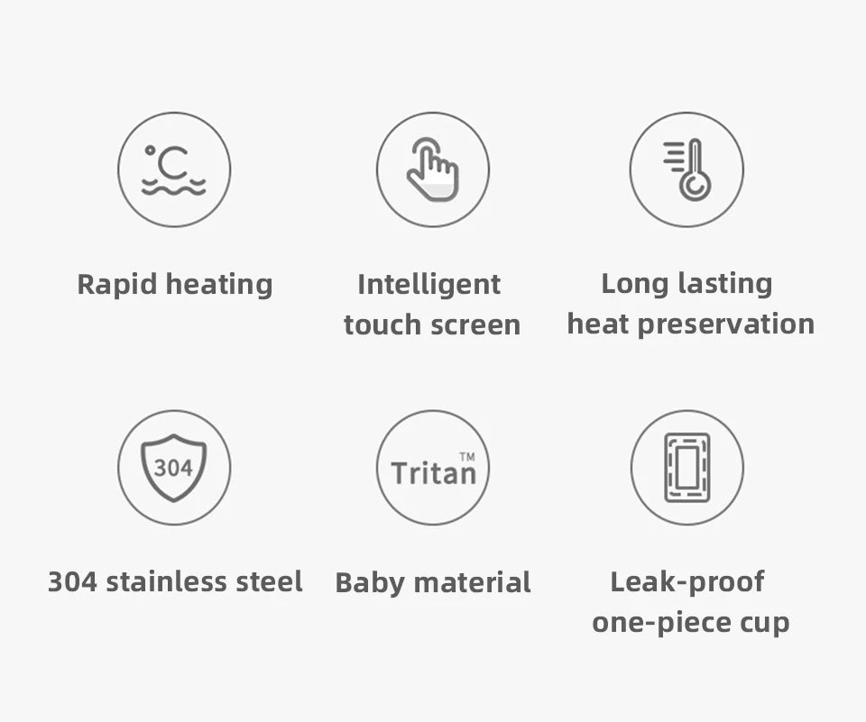 Smart Touch Car Heating Cup – Portable Electric Kettle 12V/24V
